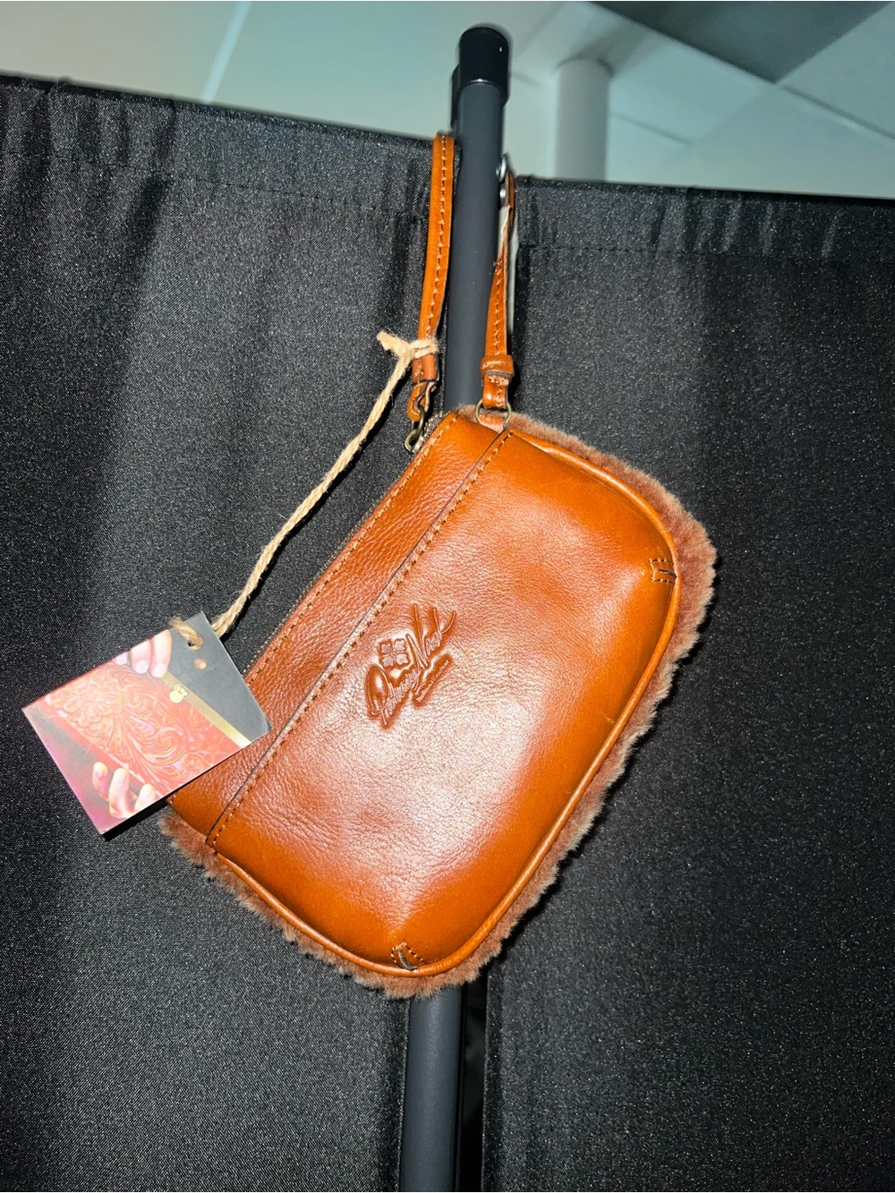 Patricia Nash Fur wristlet in Chestnut Brown